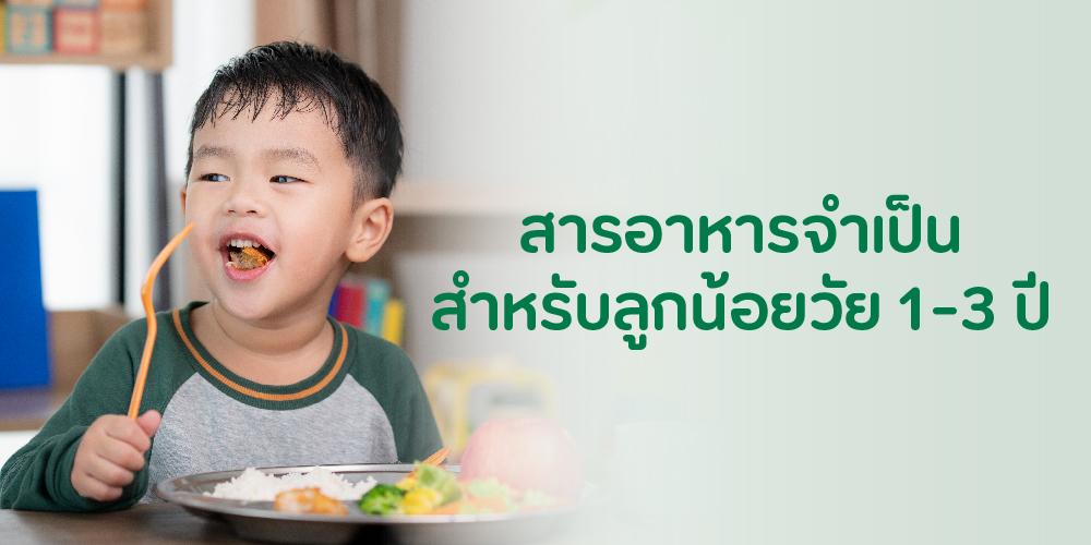 สารอาหารจำเป็นสำหรับลูกน้อยวัย 1-3 ปี